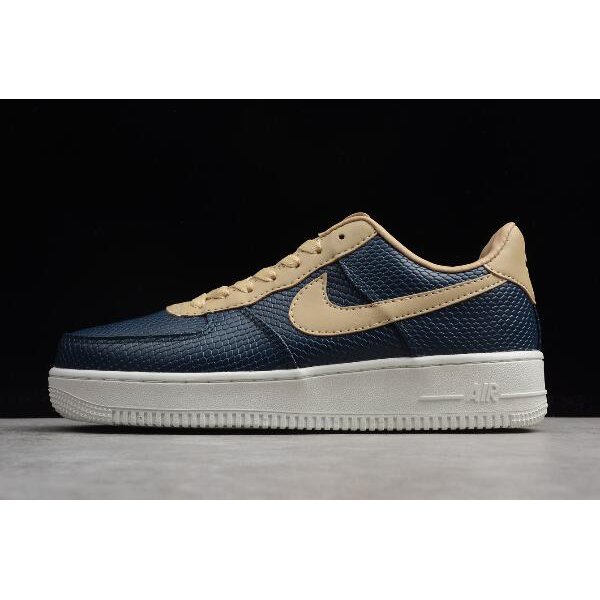 Nike Air Force 1 Low Yılan Ten Rengi / Koyu Mavi / Haki Kaykay Ayakkabı Türkiye - 1V283P2W